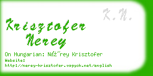 krisztofer nerey business card